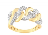 Bague Or 9 carats Oxydes Chainette