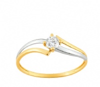 Bague Or 9 carats Solitaire Oxyde